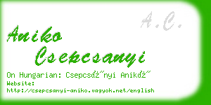 aniko csepcsanyi business card